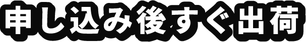 申し込み後すぐ出荷