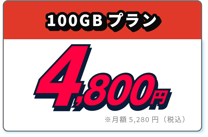 100GBプラン5280円